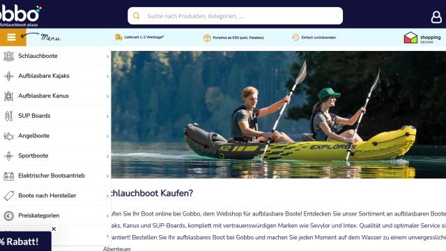 Schlauchboot-Plaza – Kaufen Sie Ihr Schlauchboot online!