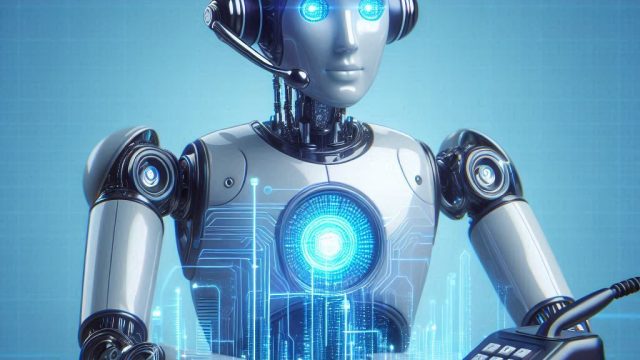 AI calling robots, futuristic and robotic style, targeted to phone answering for real estate agents (1)