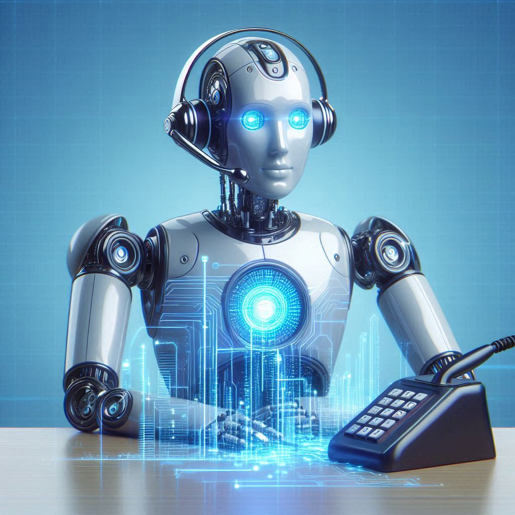 AI calling robots, futuristic and robotic style, targeted to phone answering for real estate agents (1)